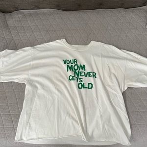 Funny Oversized cropped tee
